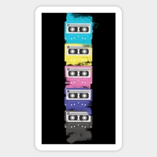 Retro Music Cassettes - A Nostalgic Journey Magnet